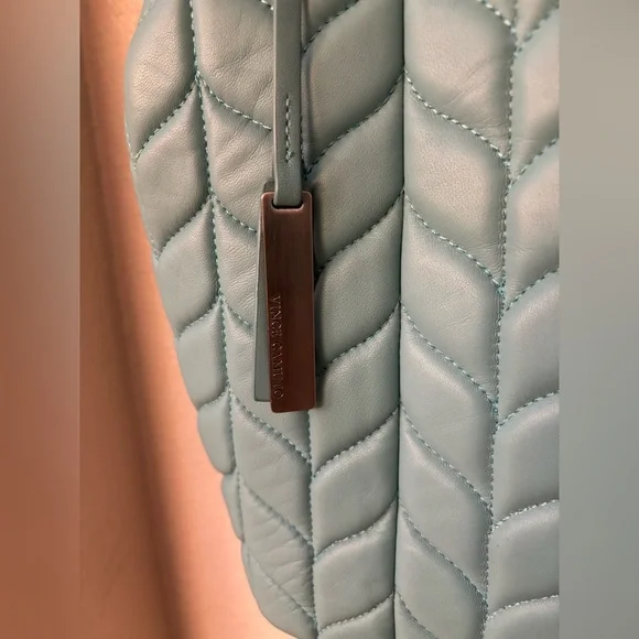 Vince Camuto Chic Teal Quilted Tote Bag